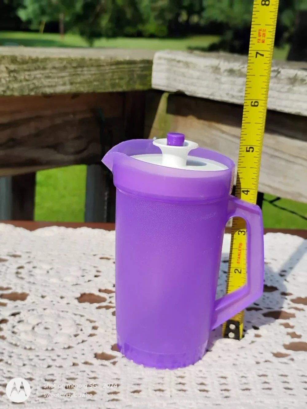 Tupperware Toys grape purple mini party set pitcher with classic push button lid